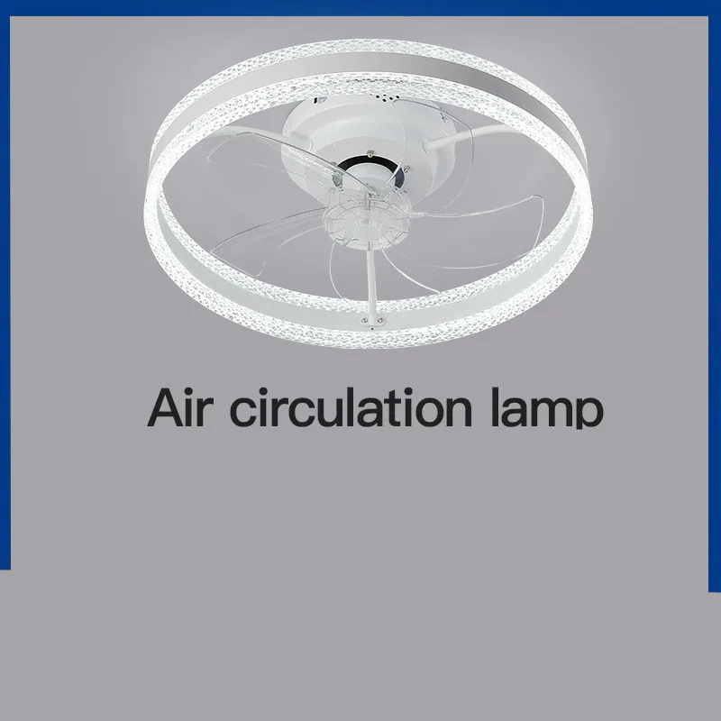 ไฟ LED แบบเรียบง่ายและพัดลมเพดานโมเดิร์นประหยัดพลังงานอย่างสร้างสรรค์สำหรับห้องนั่งเล่นห้องนอนและห้องรับประทานอาหารโคมไฟพัดลมสามสี