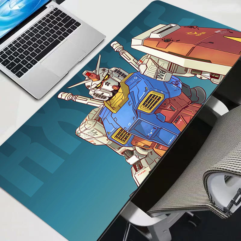 Tapis de souris pour ordinateur, tapis de souris Gaming Mobile Suit Gundam, grand tapis de souris, tapis de clavier Gamer XXL, tapis de bureau PC