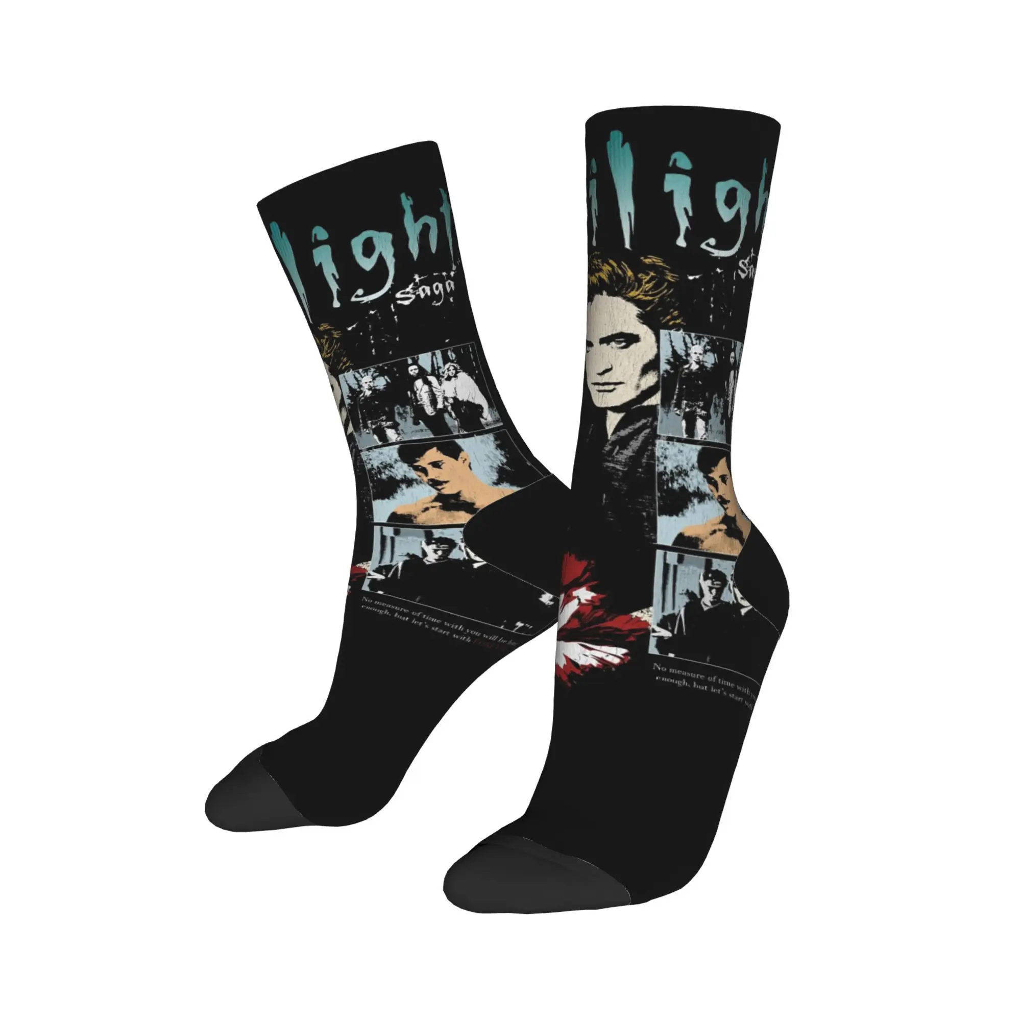 

Happy Funny Male Men Socks Novelty Twilight Saga Movie Sock Polyester Sport Women Stockings Spring Summer Autumn Winter