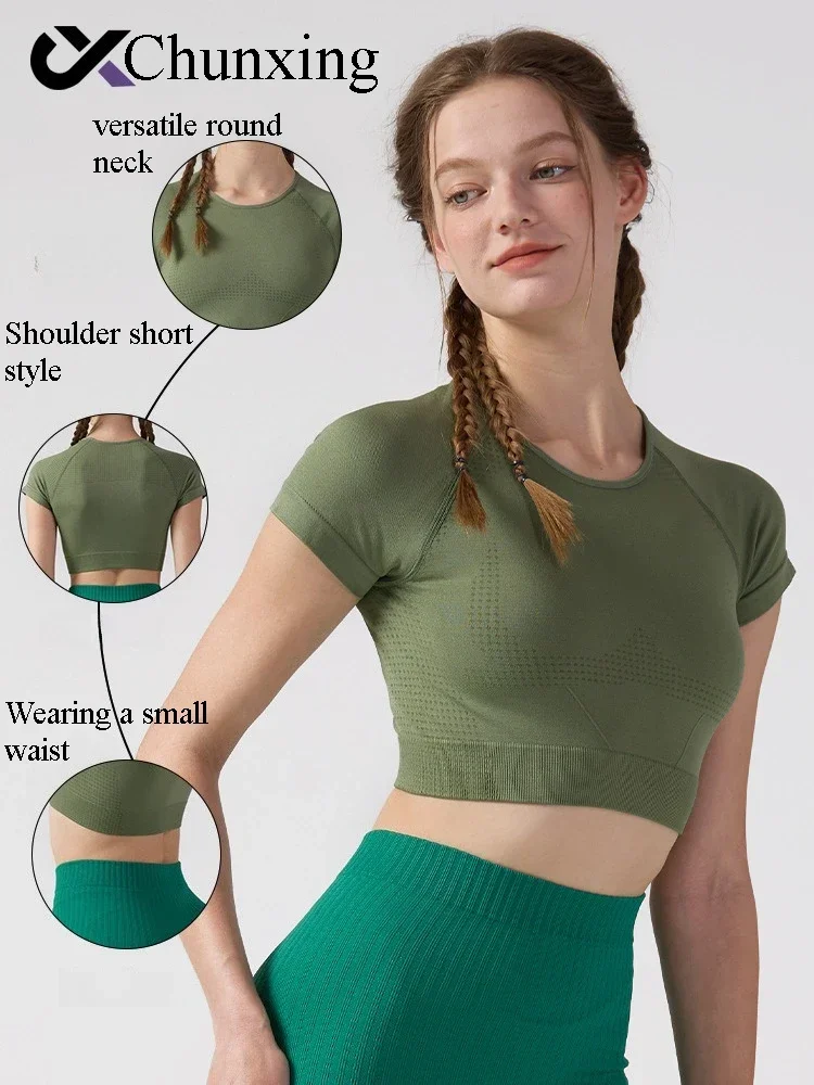 ハイエンドのシームレススポーツ長袖・半袖トップスパンツヨガウェア、不自然なラインのない多用途で自由に組み合わせ可能なセット