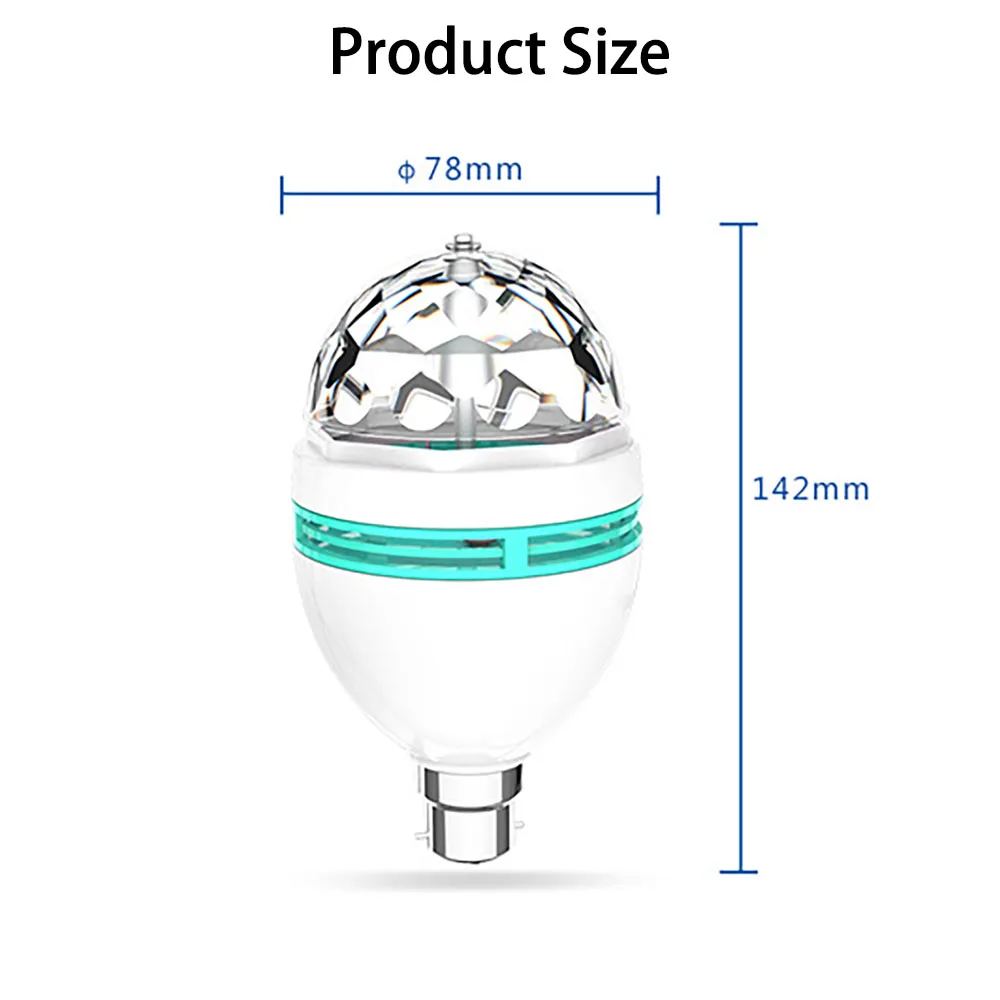 E27, дискотека, разноцветный вращающийся проектор, шар, пузырь для диджея, сценический проектор, семейное рандомное украшение, искусственное украшение на Хэллоуин, Рождество