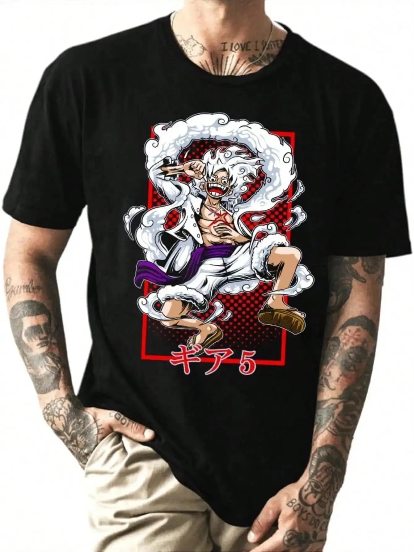 One Piece Anime bedrucktes Kurzarm-T-Shirt für Herren und Damen, 2026, Bandai, Sommer, neues Produkt, bequemes Baumwoll-T-Shirt mit Rundhalsausschnitt