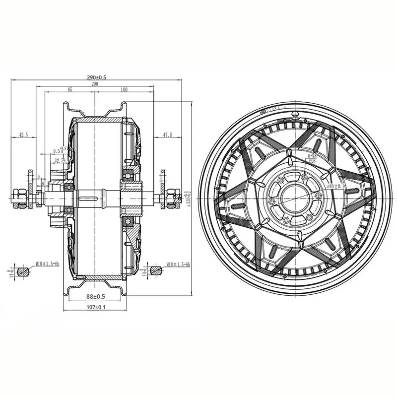 New QS Motor 12 Inch 260 5000W Interplanetary Cover V4 72V 100-120KPH High Speed Racing Electric Bicycle Permanent Magnet