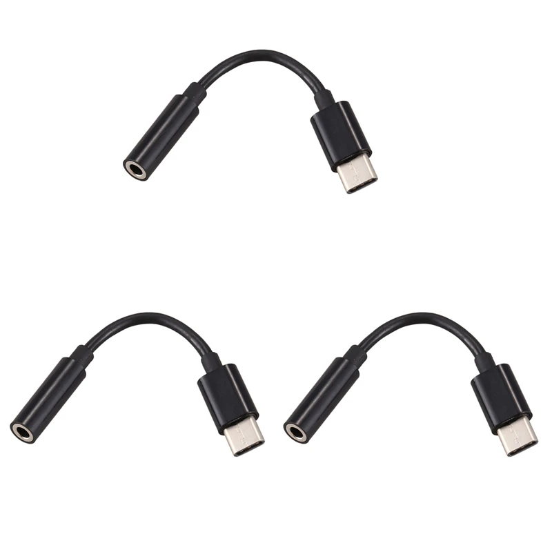 3X usb cに3.5ミリメートルヘッドホン/イヤホンジャックケーブルアダプタ、タイプc 3.1男性ポート-3.5ミリメートル女性のステレオオーディオのauxコネクタ