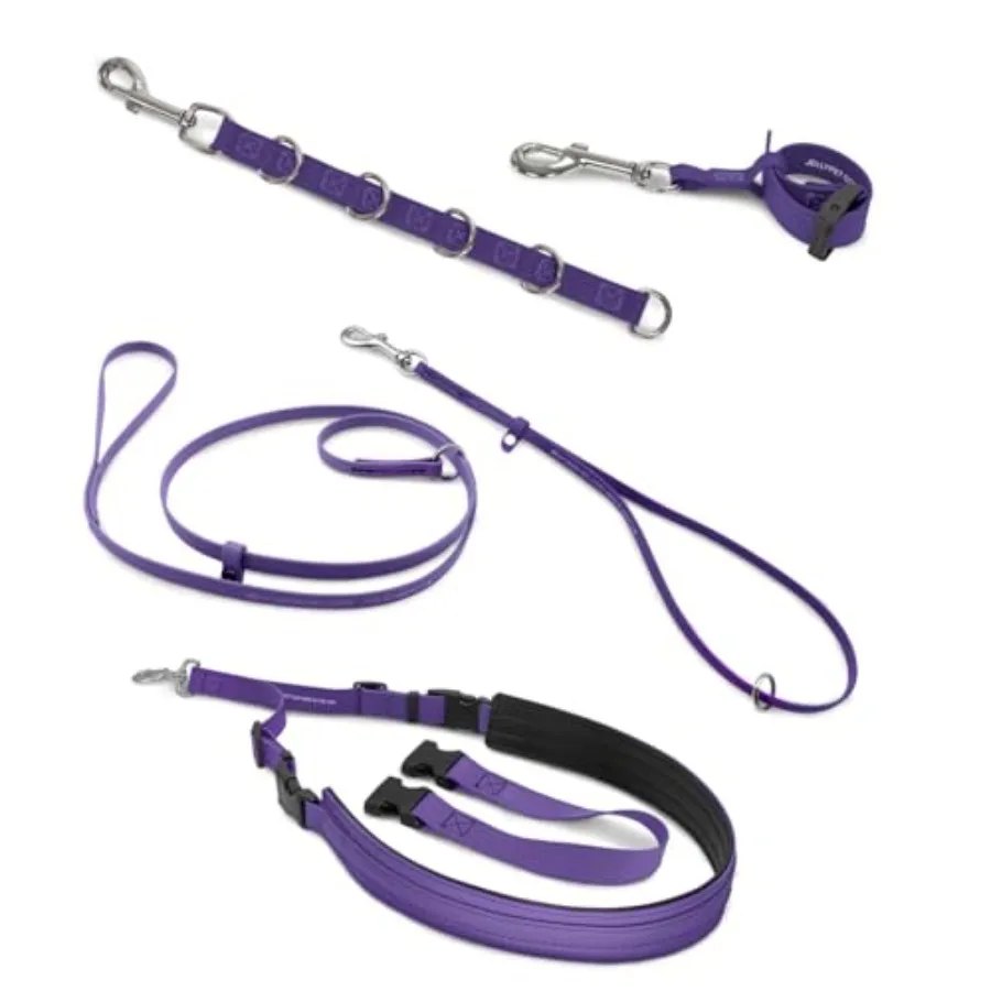 Dog Pro Pack 5 in 1 Puppy Essentials Starter Kit Dog Grooming Kit Leash Loop for Medium Small Dogs Belly Loop and Extender Purp