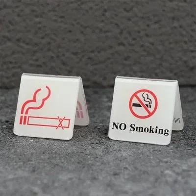 No Smoking Signage Acrylic Table Signs Warm Reminder Board Warning Sign No Smoking Sign for Public Places Hotel Office