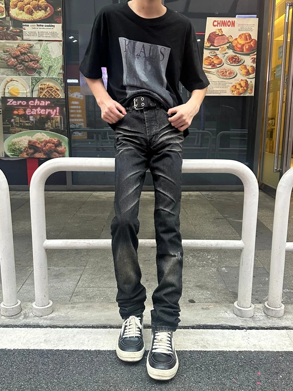 

Мужские джинсы Heavy Du Ghost Claw, прямые, со средней посадкой, повседневные, без бренда, молодежные, модные, осенний сезон