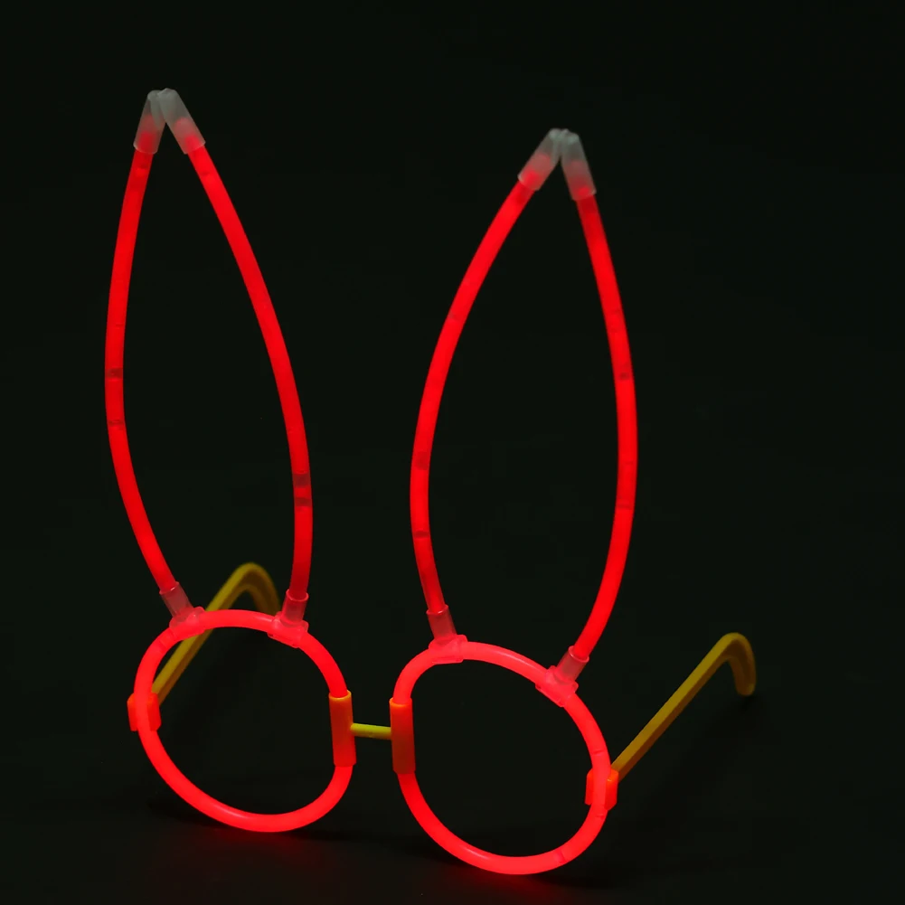 Glowing Bunny Ear Glasses Bendable Luminous Party Glasses For Boys Girls