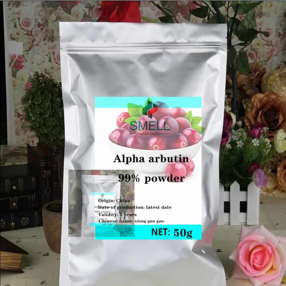 

Hot sale 99% Alpha Arbutin Powder: Factory-Custom for Facial Freckles, Self-Sealing Aluminum Foil Packaging