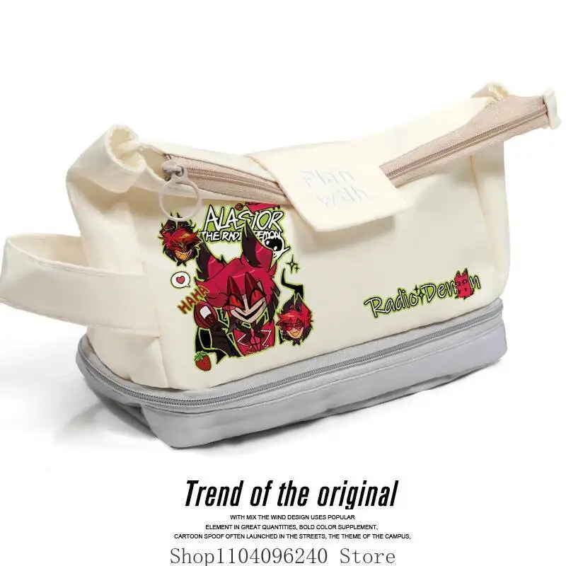 أنيمي لعبة لطيف Alastor أنيمي قدرة قلم رصاص القرطاسية حامل حقيبة الأطفال القلم حالة الطلاب اللوازم المدرسية