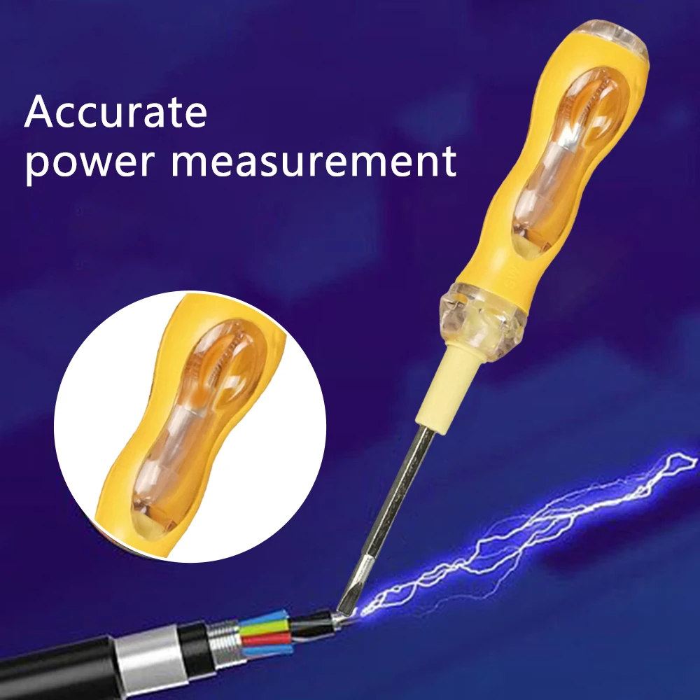 Slotted/Phillips Dual Head Screwdrivers 100-500V Electric Tester Pen Removable Insulated Electrician Highlight Pocket Tester Pen