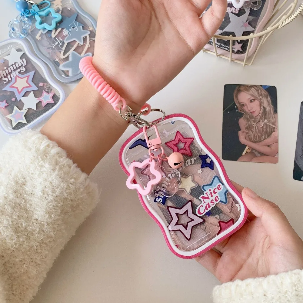 Fashion with Card Holder Gradient Color Stars Idol Photo Card Storage Case Card Protective Sleeve
