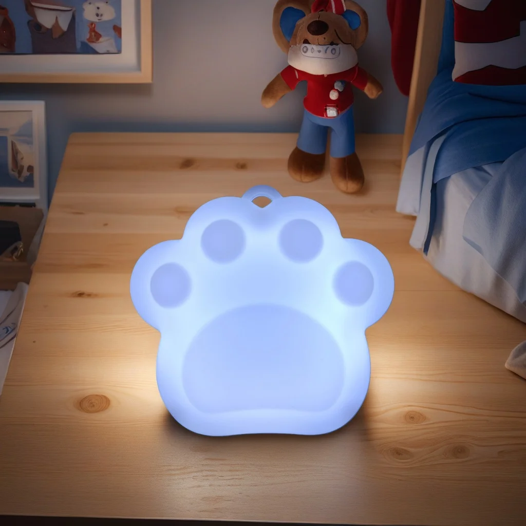 1pcs LED Purse Lights Charms for Night Walks Charms, Automatic Sensor Glow Bear Paw Handbag Light Keychain Accessories