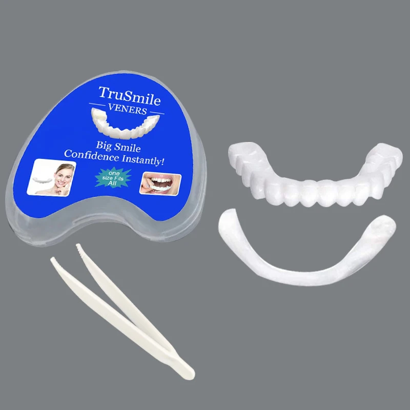 Veneer Snap-on Teeth Kit Fake Temporary Tooth Whitening Replacement Temporary Tooth Replacement Men Women