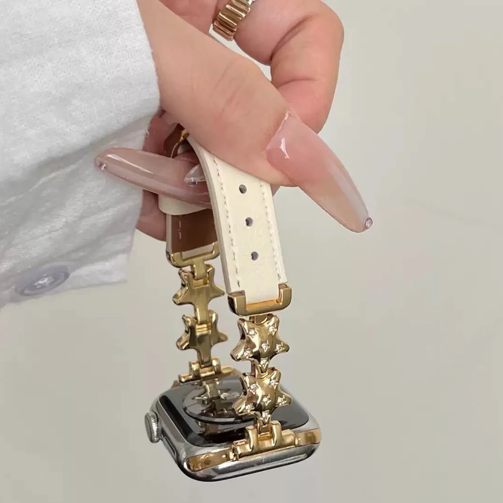 Роскошный стильный 3D-металлический ромбовидный звездный мягкий ремешок из искусственной кожи для Xiaomi Mi Band 9 8, спортивный браслет для Xiaomi Mi