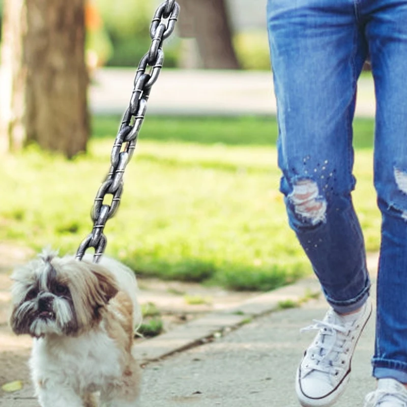 

New Simulation Iron Chain Pet Leash for Small to Dogs Light in Weight