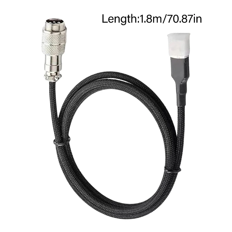 Câble enroulé USB haute performance pour claviers de jeu, fiches d'aviation en métal, câble de clavier mécanique 180cm/70.87 pouces