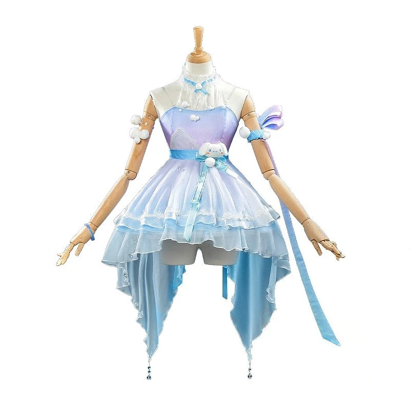 

Kawaii Cartoon Cinnamoroll Accessories Dress Set Sanrio Anime Cosplay Game Costume Girl Cute Princess Dress Set Gift