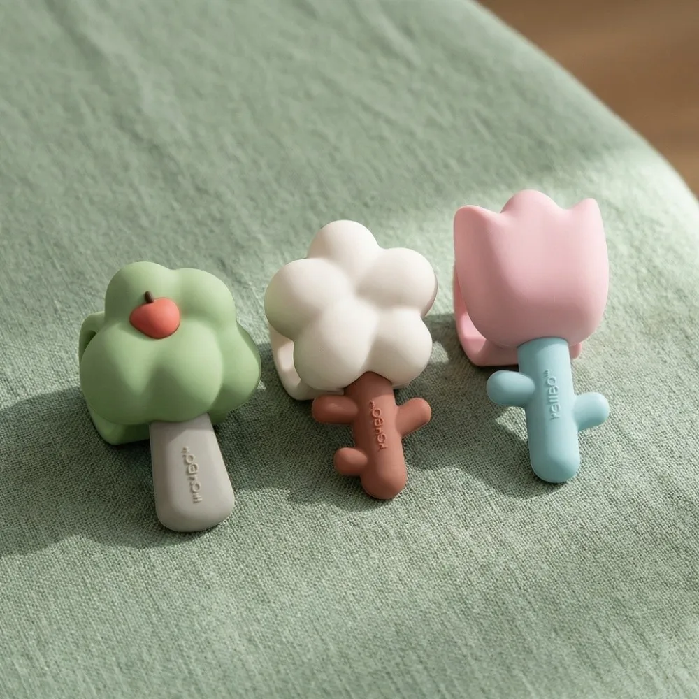 Doorstop Anti Slip Door Knob Cover Anti-Collision Cute Silicone Doorknob Sleeve Tulip Flower-Shaped Bumpers Home