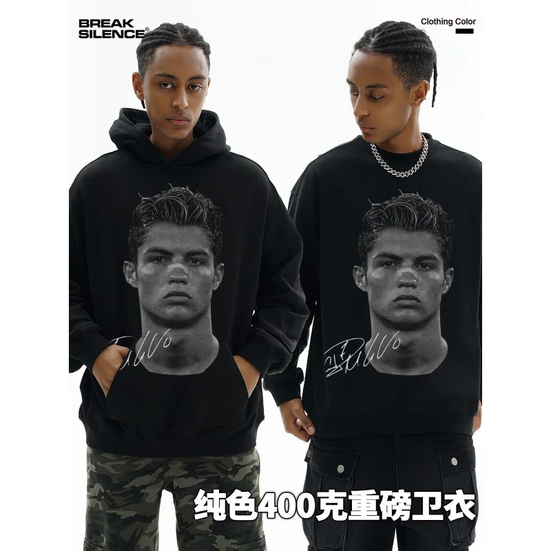 Cristiano Ronaldo Football Superstar round Neck Hooded Sweater