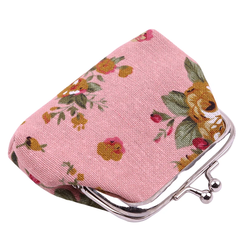 Naivety Hasp Coin Purse Lady Vintage Flower Clutch Bag 2024 New Women Retro Small Fresh Wallet High Quality Good Gift Floral Bag