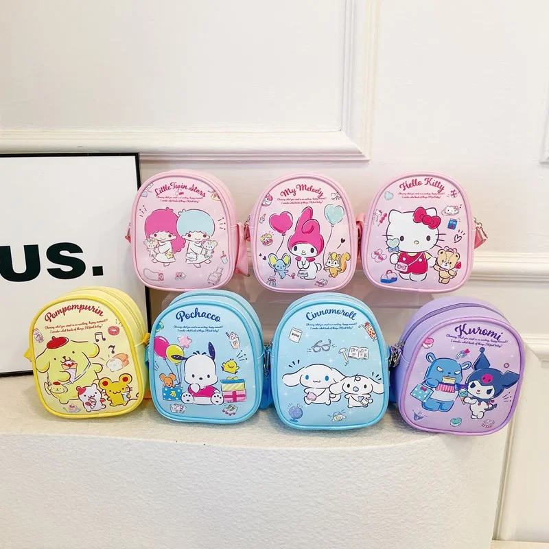 Sanrio Hello Kitty New Children's Trend Fashion Cute Cartoon Kulomie Crossbody Shoulder Bag Casual Versatile Small Backpack