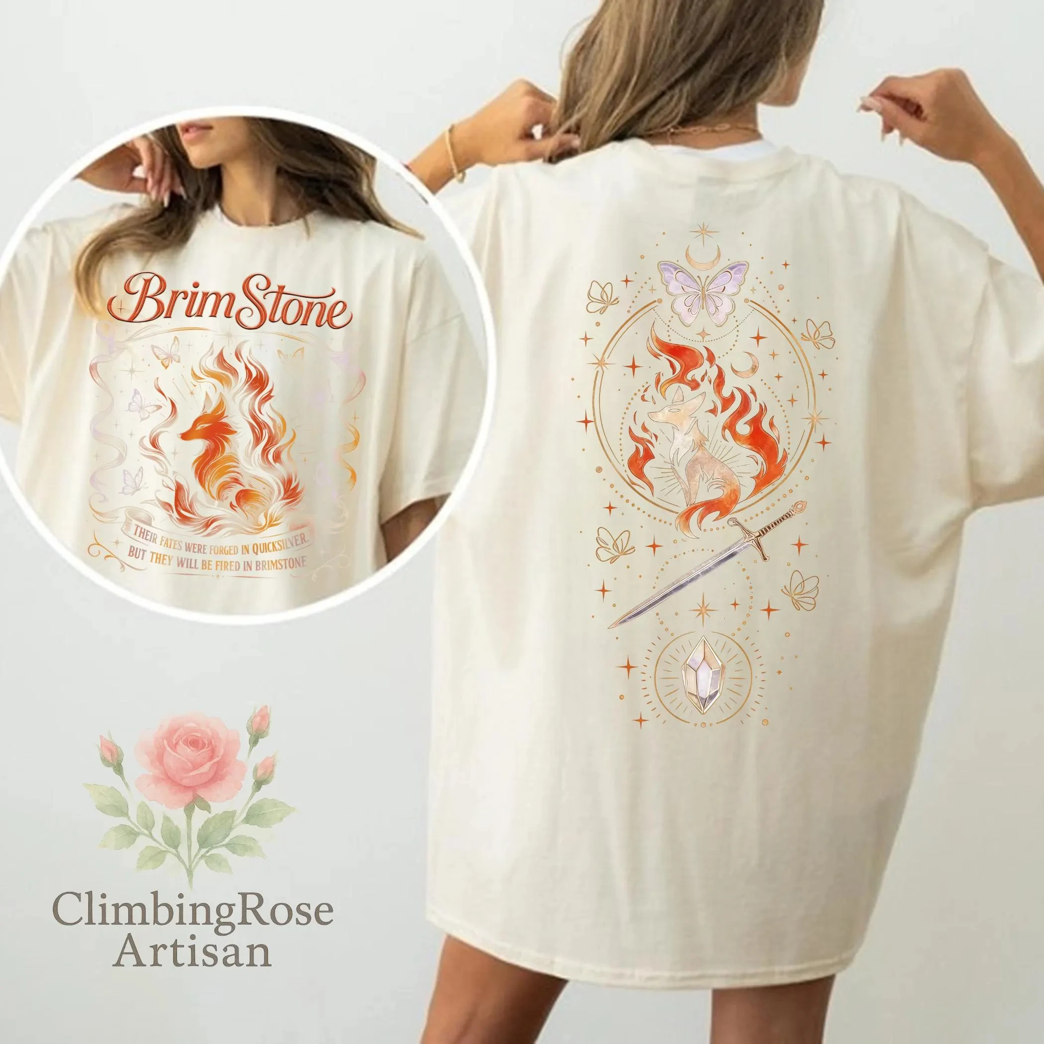 Summer Women's Fae and Alchemy T-Shirt Unisex Cotton and Breathable Short Sleeve Streetwear Oversized Loose Casual