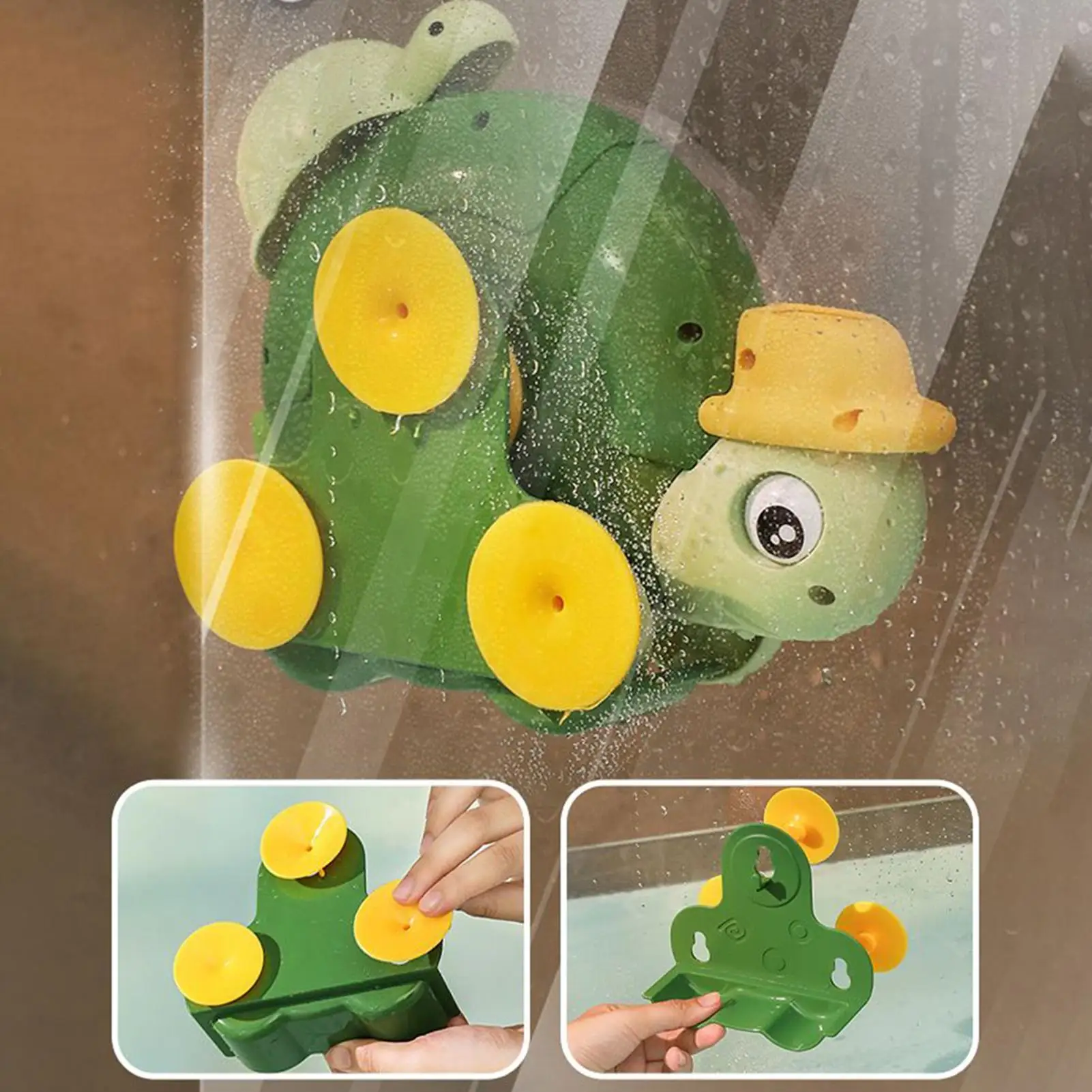 Jouet de piscine tortue grinçant pour bébé, tortue de bain avec roue, salle de bain, voiture animale, véhicule de baignoire pour l'extérieur, sol de plage, parc intérieur