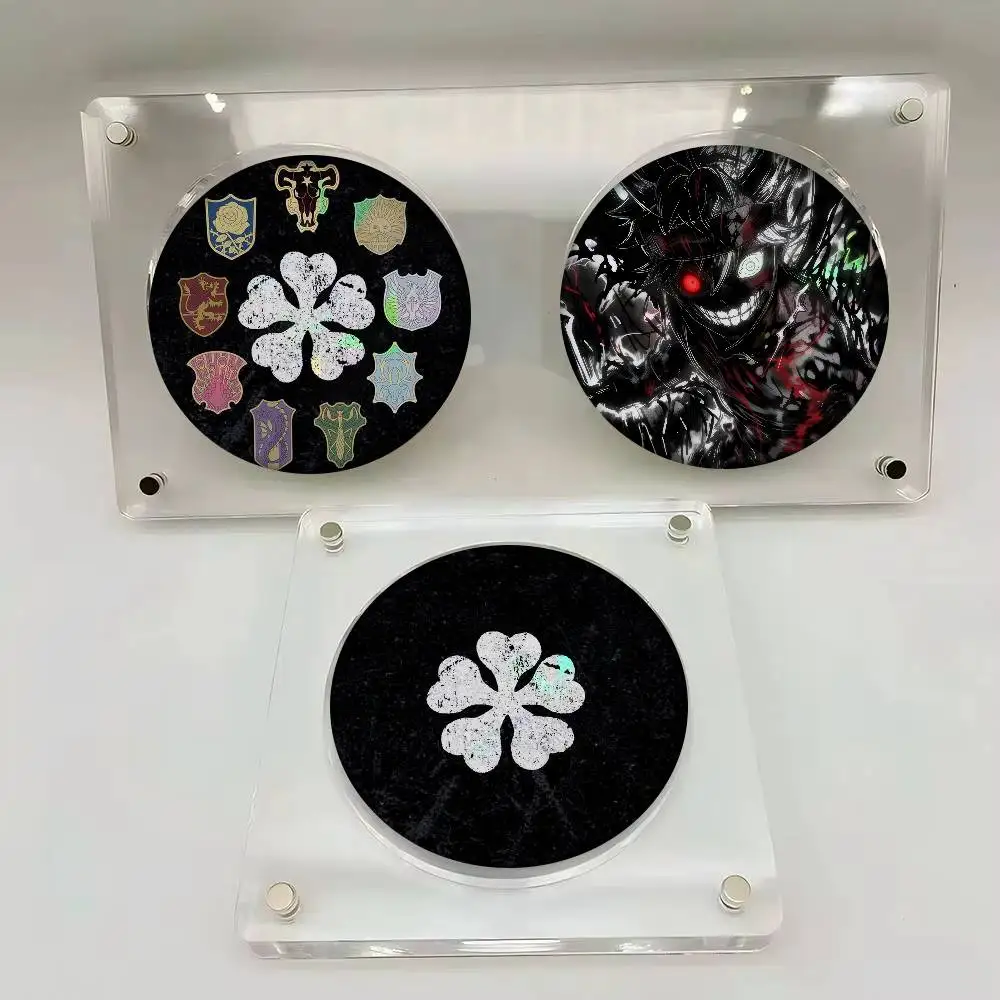 B-Black CloverS Anime Cool Creator Tinplate Pin Button Custom  Role Old-school Brooch Cartoon Collar Badge Jewelry Gift Fans