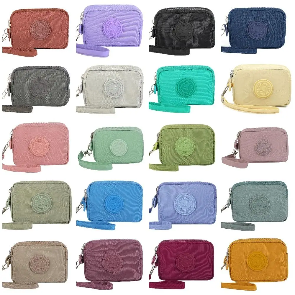 1Pcs Card Holder Coin Bags Large Capacity Zipper Coin Purse Three Layers Waterproof Coin Wallet