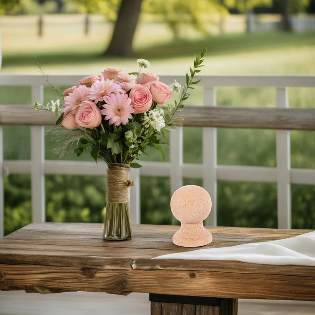 

Solid Decorative Columns Roman Style Handcrafted Home Interior Pillar Replacement End Caps Wood Craft Pieces Hardwood Round