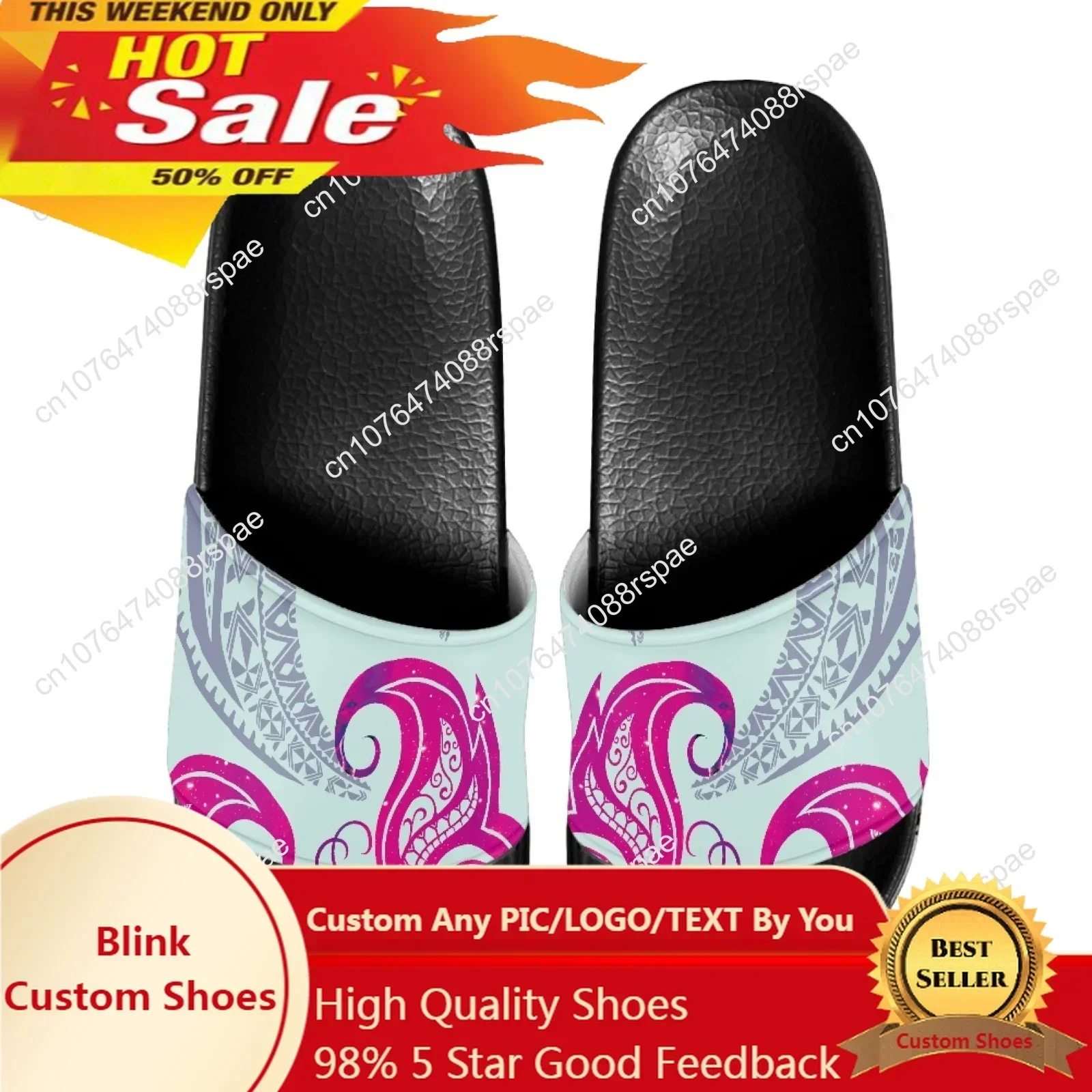 

Polynesian Tribal Hawaiian Totem Tattoo Hawaii Prints Summer Men's Slides Women Slippers Orginal Sandals Beach Casual Shoes EVA