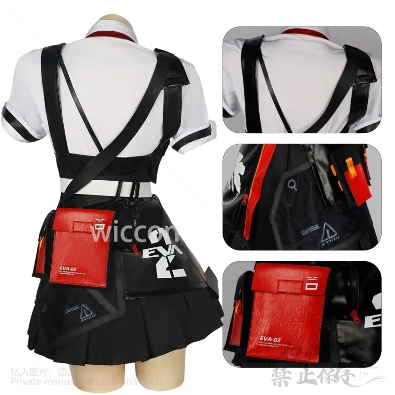 Anime Gra Honkai Impact 3rd Cosplay Asuka Langley Soryu Kostium Sukienka JK Lolita Rekwizyty Peruki Dla Kobiet Dziewczyn Halloween Personalizowane