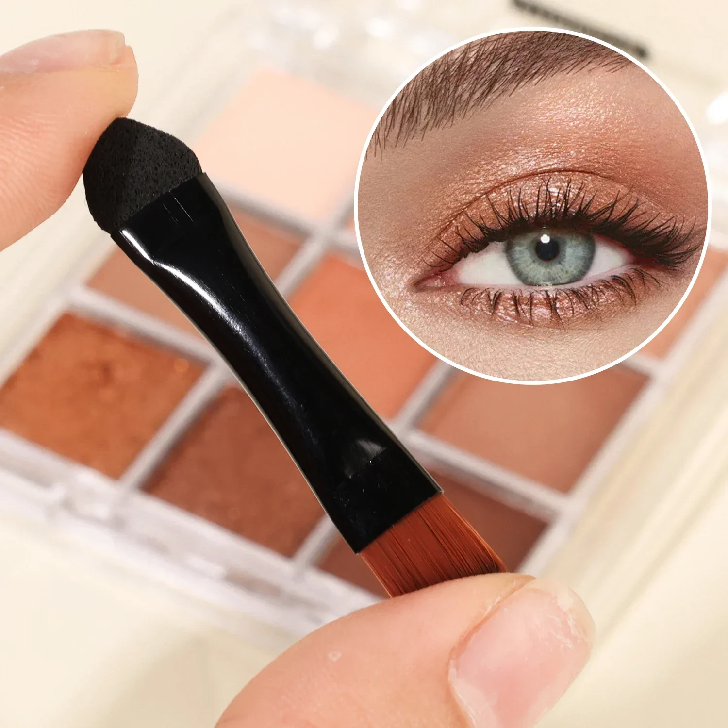 5-100 Uds Mini cabezal de esponja pinceles para sombra de ojos aplicador de doble uso maquillaje cosmético de doble punta delineador de ojos herramientas de cepillo