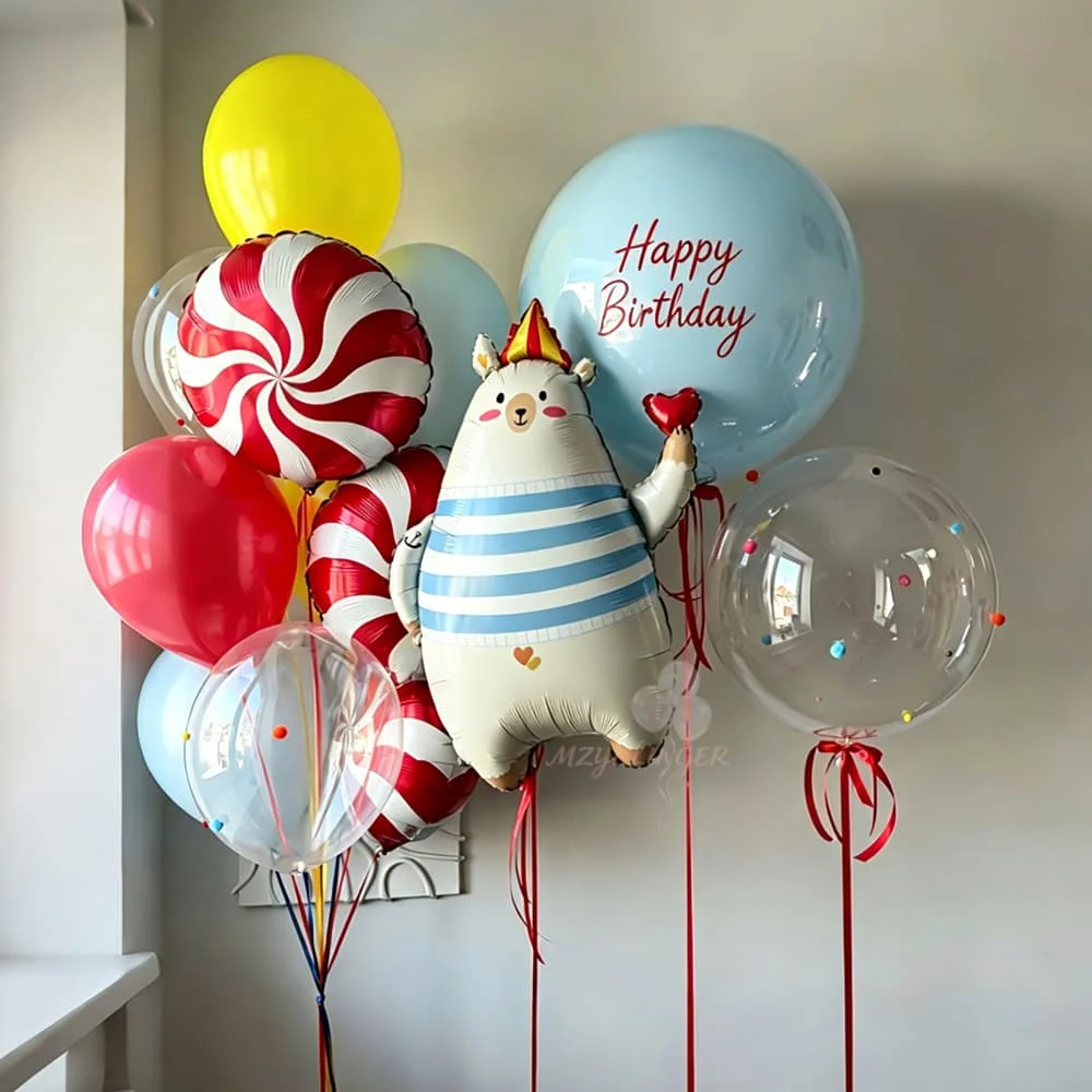 Liebesbär Ballon-Set Bonbonförmige Ballons für Babyparty, Geburtstagsfeier, Heiratsantrag Dekoration, Ballon-Fotografie-Requisiten