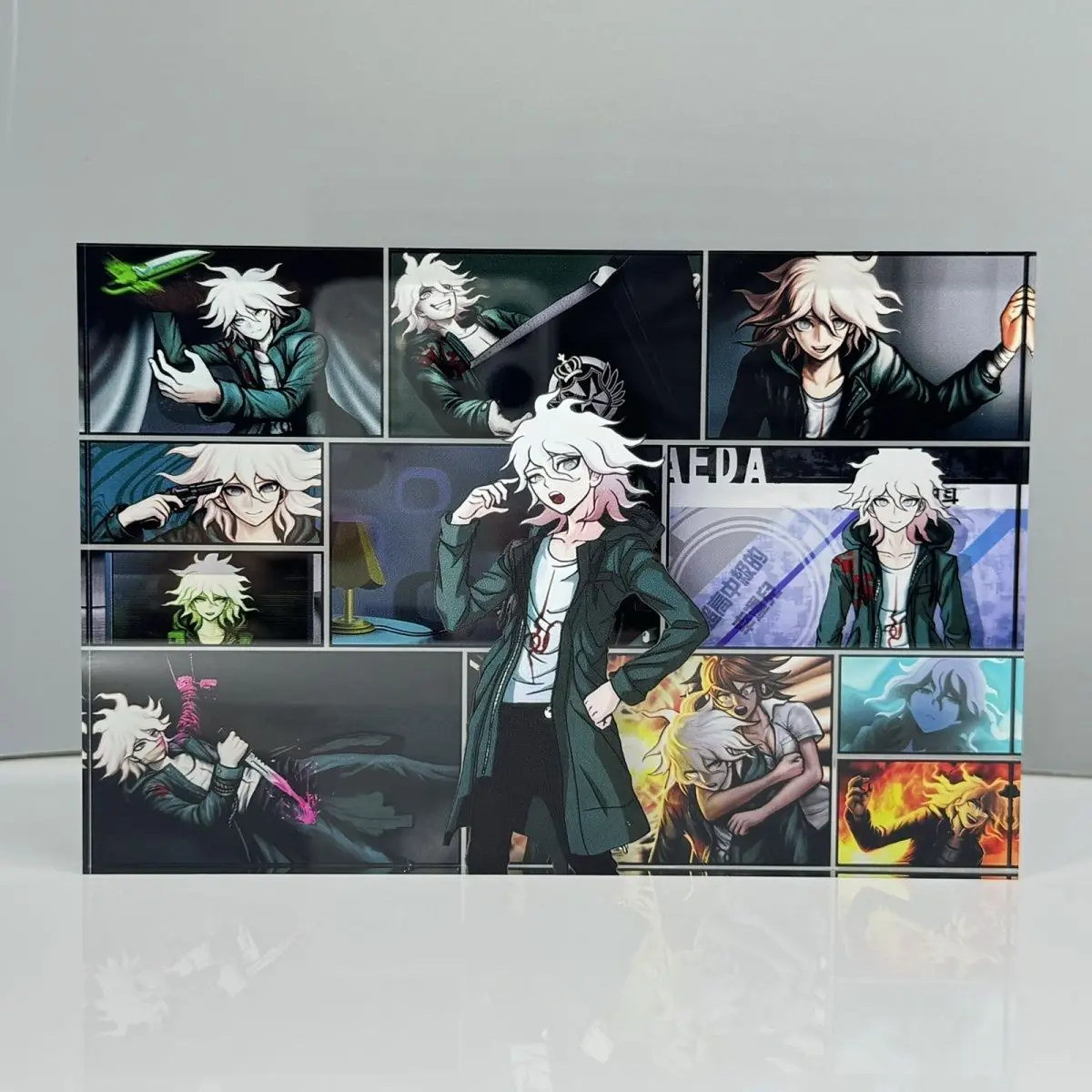 Anime Game Danganronpa Nagito Komaeda Cosplay Standing Sign Ornament Accessories Acrylic Brick Model Halloween Xmas Gift