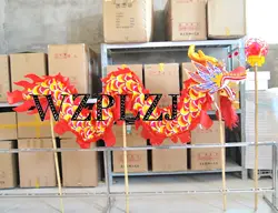 4m Dragon Dance Costume  4 Player size 5 Children Student Outdoor Performance Playground Folk Park Stage Mascot