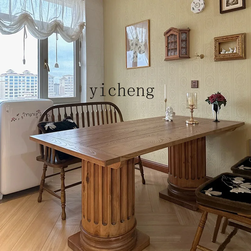 

TWR Solid Wood Vintage Home Country Style Conference Table Desk Coffee Table Dining Room