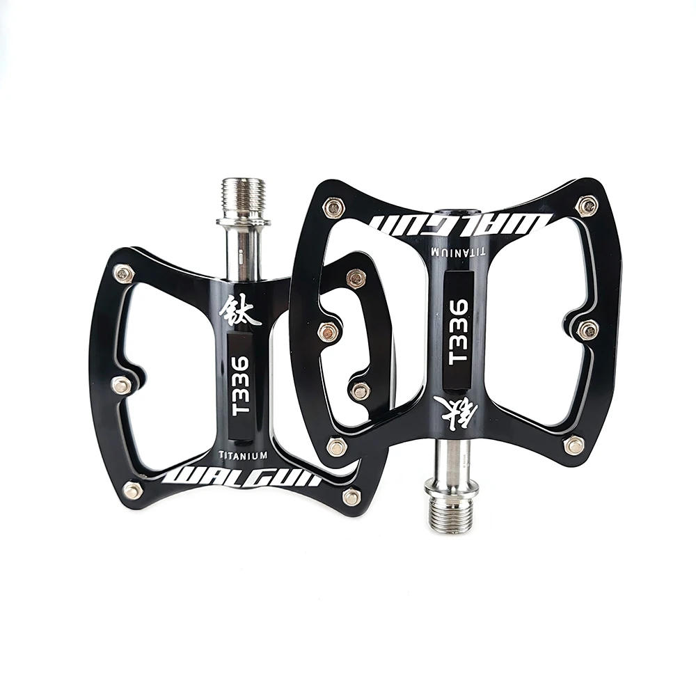 

Walgun Titanium 3 Bearing Pedal Bicycle Pedal Anti-slip Footboard Ti Alloy Axis Mountain Road MTB Bike Cycling Pedal Accessories