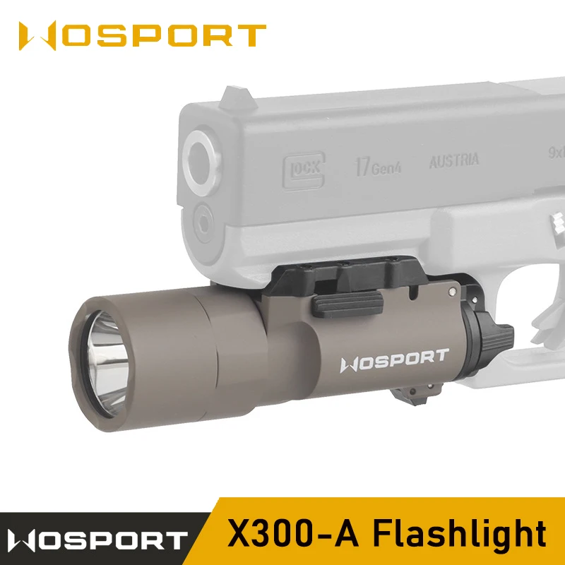 

Tactical flashlight airsoft pistol rifle hunting light tactical helmet light high brightness flashlight, left and right switch