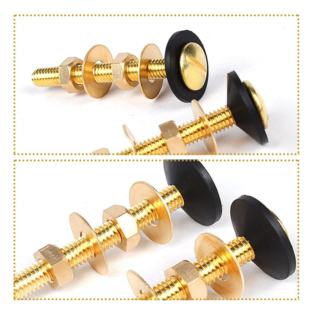 

4Pcs Toilet Tank Bolts Heavy Duty Universal Toilet Seat Bolts Replacement Kit Brass Stainless Steel Fixing Parts Replacement