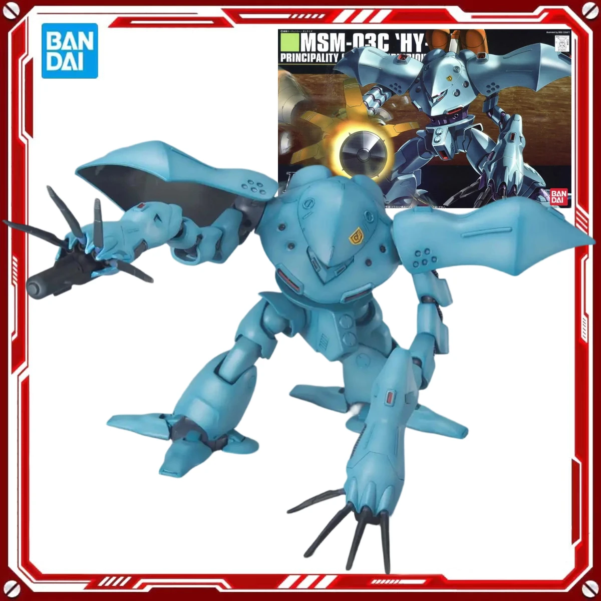 

Оригинальные наборы фигурок Gundam от Bandai, модель HGUC 1/144 MSM-03C Hy-Gog, аниме-фигурки, игрушки-модели, подарок для мальчиков и девочек