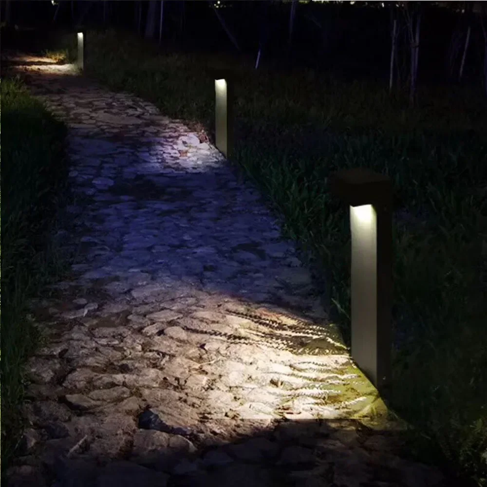 Modern LED Lawn Light IP65 Waterproof Aluminum Garden Bollard Light Outdoor Pathway Landscape Lamp For Yard Park Walkway