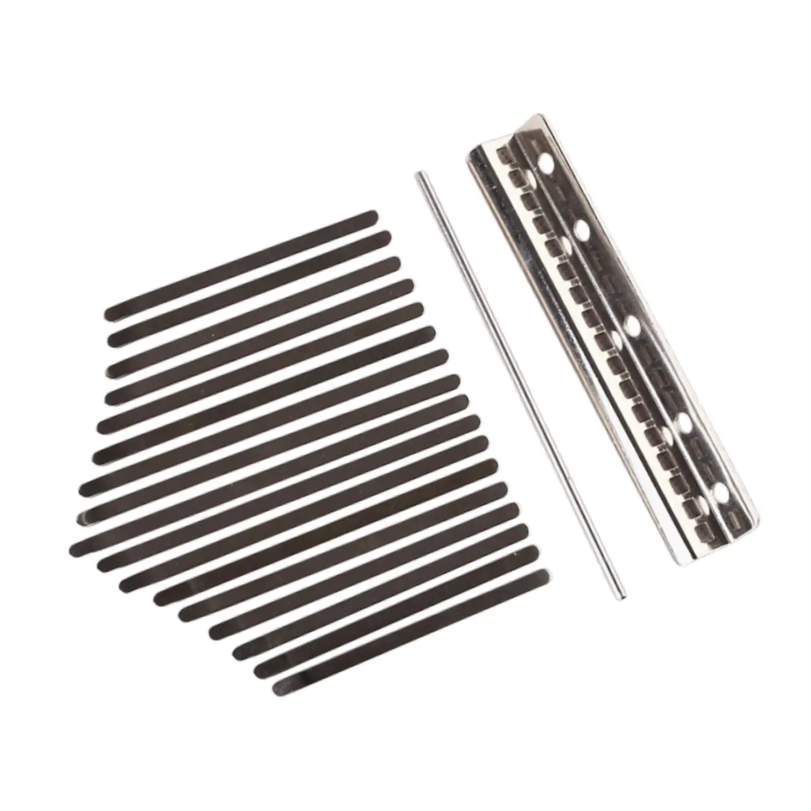 Kalimba 17 Keys Professional Replacement Parts Nickel Plated Keys Bridge Saddle for DIY Musical Setup