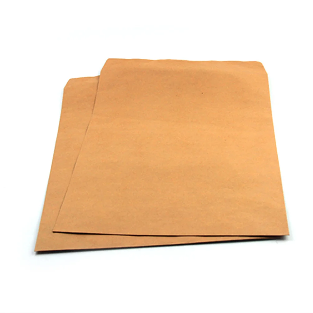 50 Pcs Practical Envelopes Kraft Paper Plain Color Classic Favorable Price Letter Storage Gift Tag