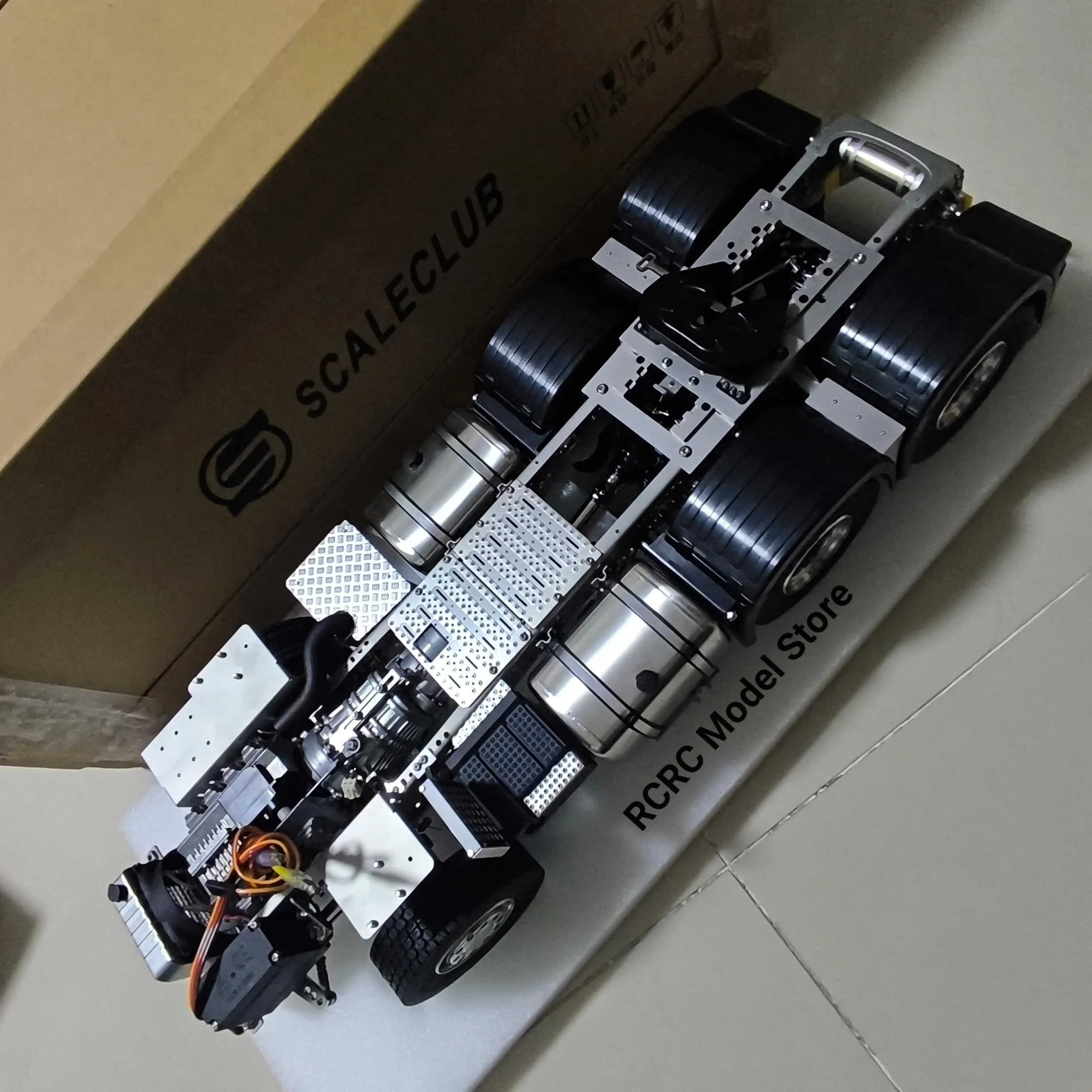 1/14 RC Truck 6x6 Metalen Chassis Zonder Cabine Voor Tamiya 1:14 Tractor Truck Voor Scania 770S RC Model Truck Scaleclub Upgrade DIY