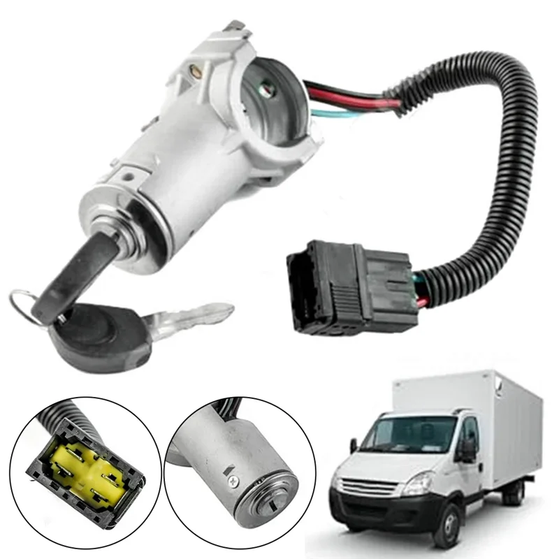 

Car Engine Ignition Lock Switch With Keys For Iveco Daily Mk4 2006-2012(Replacement Part Numbers 2996075 2996076)