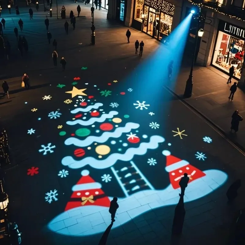 

【Best-selling】Waterproof LED Sign Projector Outdoor Christmas Decoration Wedding Floor Projection Aluminum Alloy