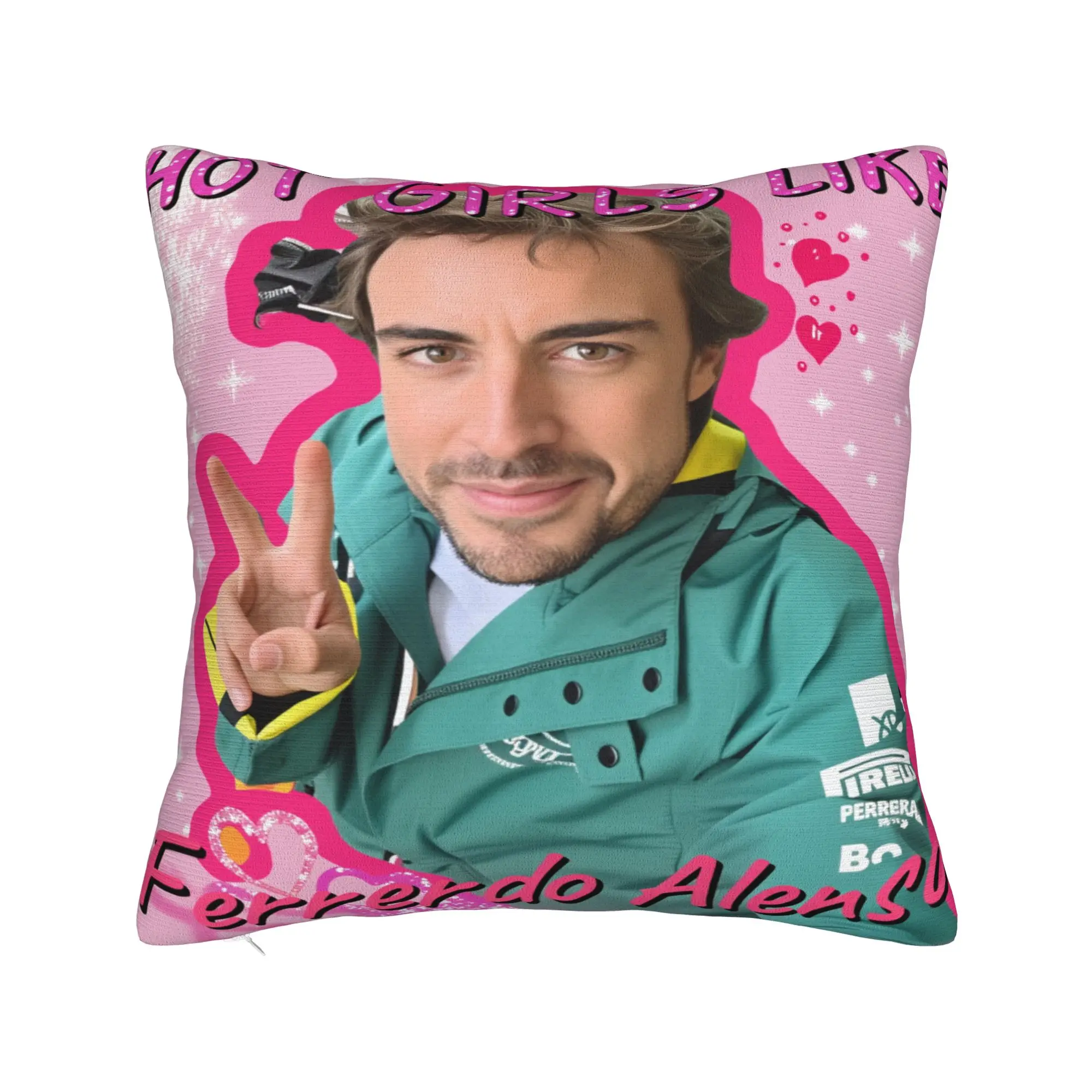 Fernandos Alonsos Pillow Cover  Print Cushion Cover Kawaii Pillow Case For Sofa Home Decoration