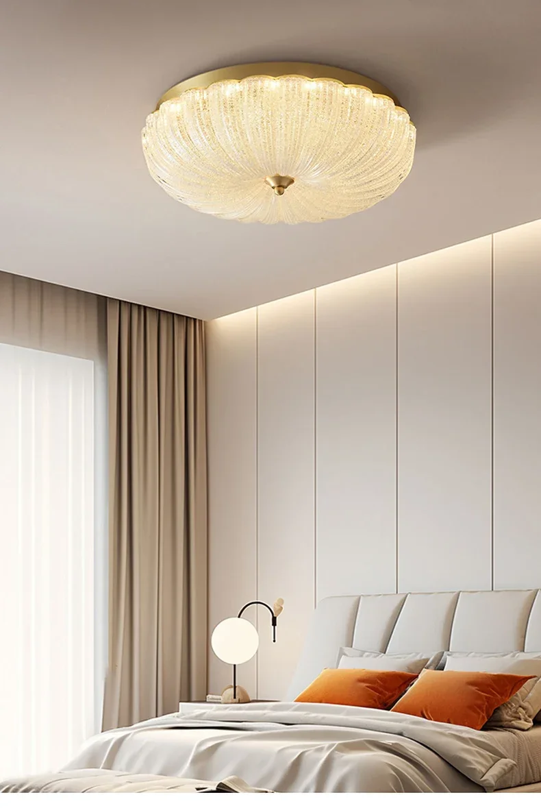 New Technology Acrylic Lampshade Crystal Sand Ceiling Light for Living Room Dining Room Bedroom Corridor LED Lighting Fixtures
